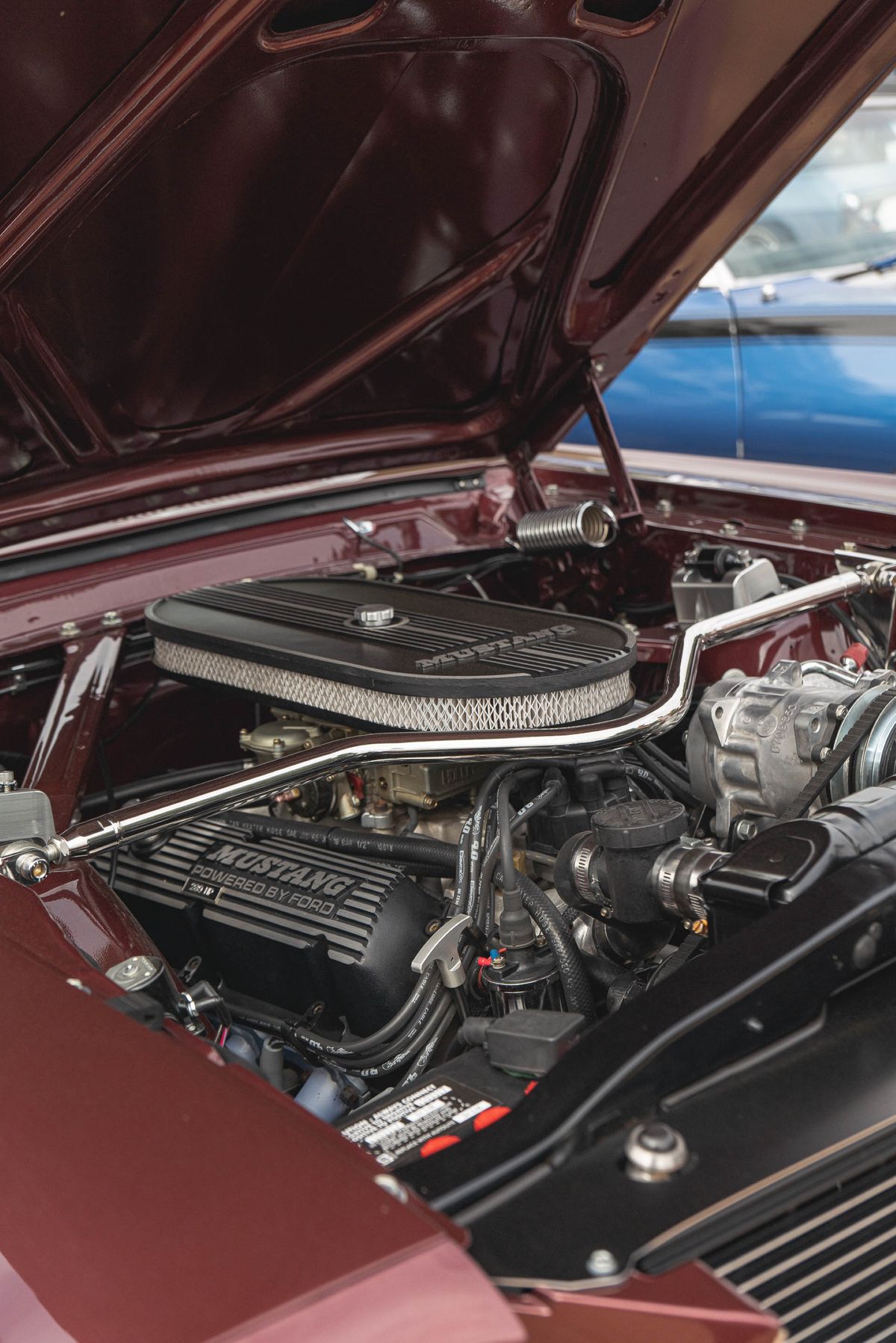 Close-up of a car engine bay